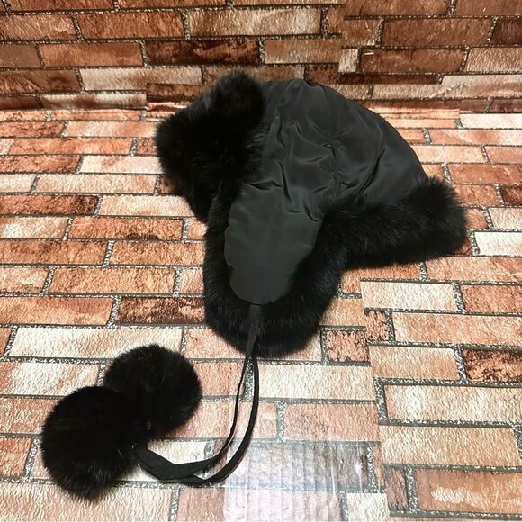 ADRIENNE LANDAU Real Fur Rabbit winter hat main image 5